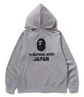 A BATHING APE COLLEGE ONE POINT EMBROIDERY ZIP HOODIE