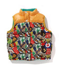 A BATHING APE BAPE KIDS BAPE MILO ASSORTED REVERSIBLE DOWN VEST