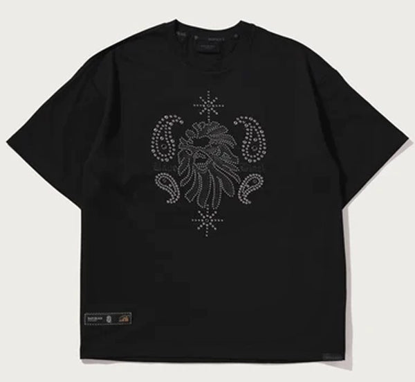 A BATHING APE BAPE BLACK STUDDED BAPE TEE