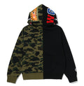 A BATHING APE Ladies' 1ST CAMO CRYSTAL STONE SHARK FULL ZIP HOODIE