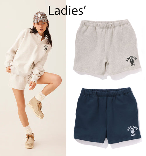 A BATHING APE Ladies' COLLEGE SWEAT SHORTS