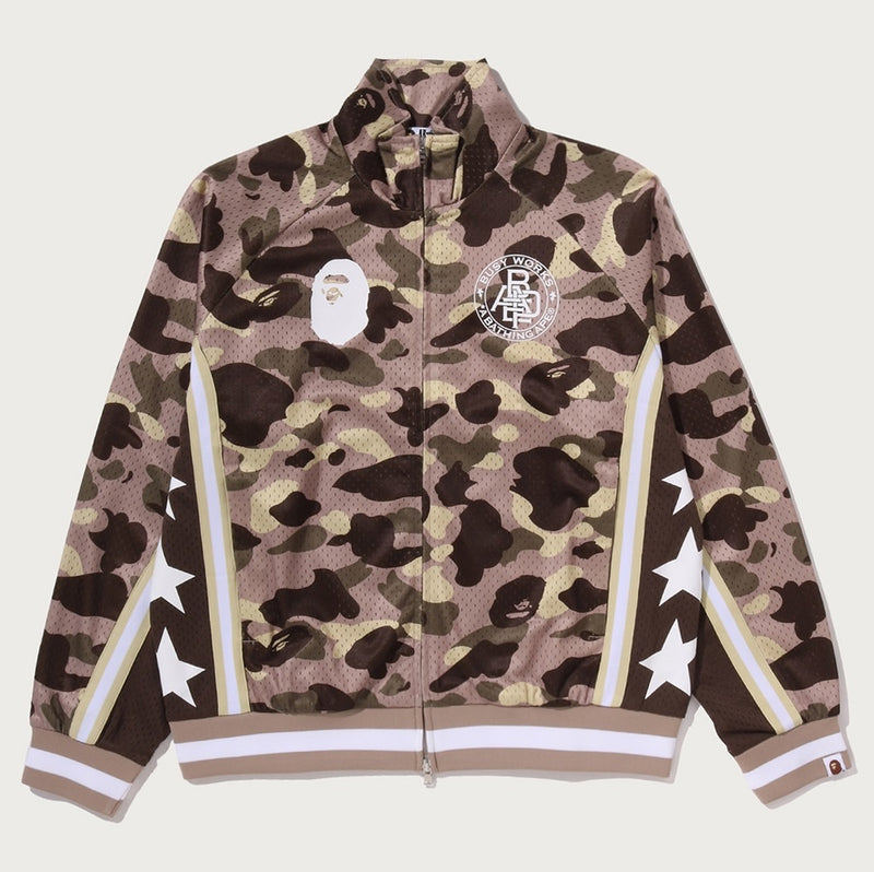 A BATHING APE COLOR CAMO MESH RELAXED FIT TRACK JACKET