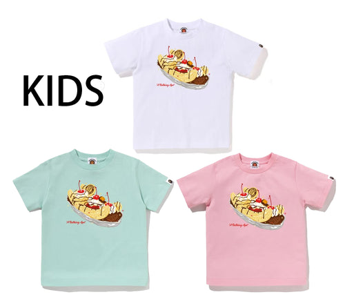 A BATHING APE BAPE KIDS BANANA SPLIT TEE
