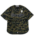 A BATHING APE 1ST CAMO BASEBALL SHIRT