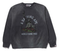 A BATHING APE DESTROY WASHED EFFECT RELAXED FIT CREWNECK