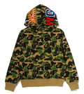 A BATHING APE Ladies' ABC CAMO CRYSTAL STONE SHARK FULL ZIP HOODIE