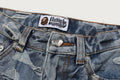 A BATHING APE Ladies' SOLID CAMO JACQUARD DENIM BOOTCUT PANTS