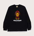 A BATHING APE COLOR CAMO MILO SHARK FZH LS TEE