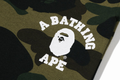 A BATHING APE BAPE KIDS 1ST CAMO COLLEGE SWEAT SHORTS