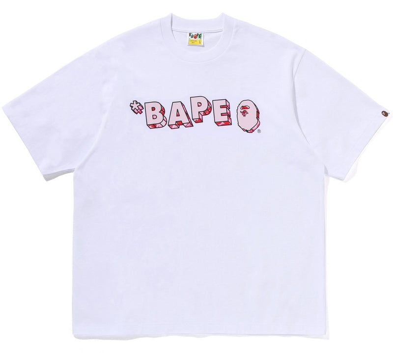 A BATHING APE ABC CAMO BAPE LOGO RELAXED FIT TEE