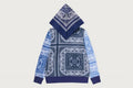 A BATHING APE PAISLEY PATTERN SHARK FULL ZIP HOODIE