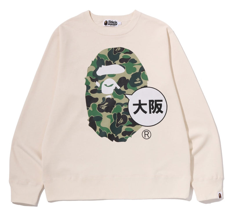 A BATHING APE ABC CAMO APE HEAD OSAKA CREWNECK SWEAT SHIRT (OSAKA Limited)