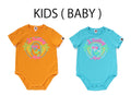 A BATHING APE BAPE KIDS NEON APE HEAD BODYSUIT