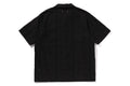 A BATHING APE EMBROIDERY OPEN COLLAR SS SHIRT