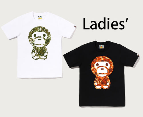 A BATHING APE Ladies' SPLASH CAMO BUG BABY MILO TEE