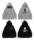 A BATHING APE COLLEGE ONE POINT EMBROIDERY ZIP HOODIE