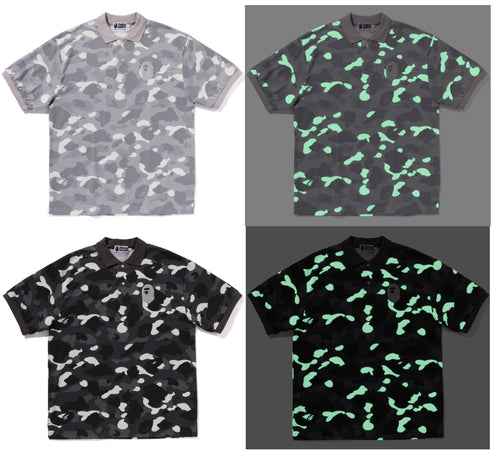 A BATHING APE CITY CAMO LARGE APE HEAD POLO ( RELAXED FIT )