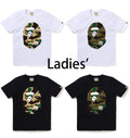 A BATHING APE Ladies' 1ST CAMO BIG APE HEAD TEE - happyjagabee store