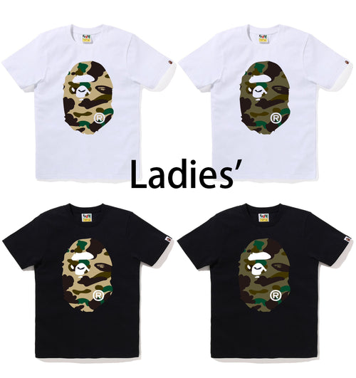 A BATHING APE Ladies' 1ST CAMO BIG APE HEAD TEE - happyjagabee store