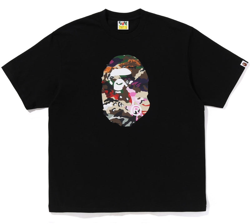 A BATHING APE HYBRID CAMO APE HEAD RELAXED FIT TEE