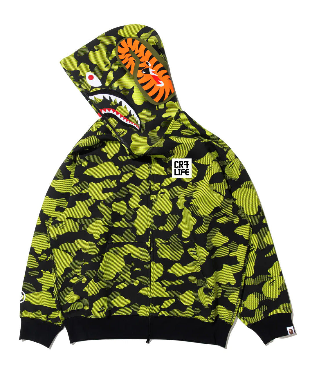 A BATHING APE BAPE x CR7 LIFE LOGO RELAXED FIT SHARK FULL ZIP