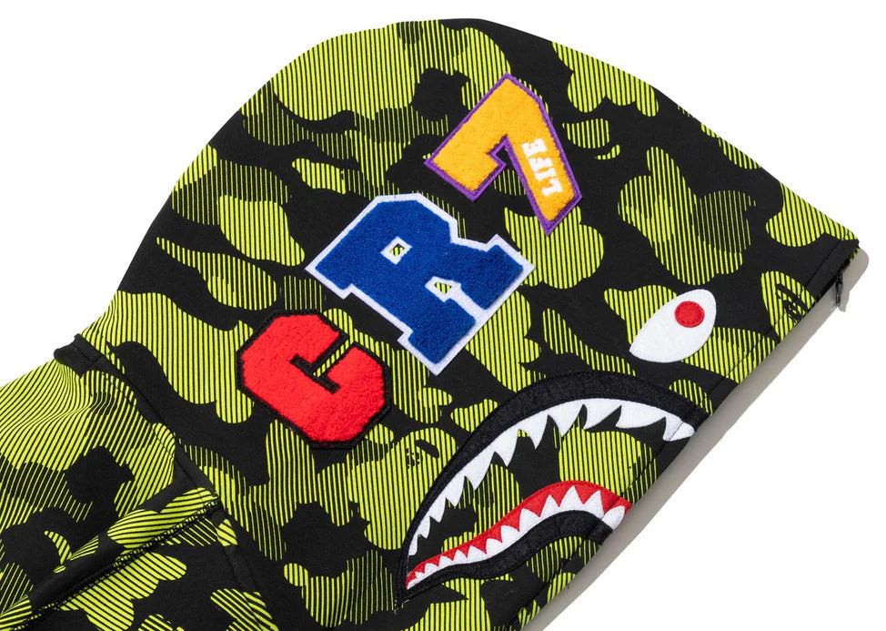 A BATHING APE BAPE x CR7 LIFE LOGO RELAXED FIT SHARK FULL ZIP
