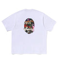 A BATHING APE HYBRID CAMO APE HEAD RELAXED FIT TEE