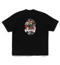 A BATHING APE HYBRID CAMO APE HEAD RELAXED FIT TEE