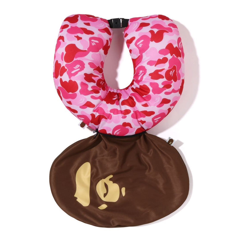 A BATHING APE ABC CAMO 2WAY APE HEAD NECK PILLOW - happyjagabee store