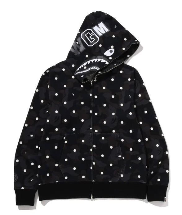 A BATHING APE ABC DOT SHARK FULL ZIP HOODIE