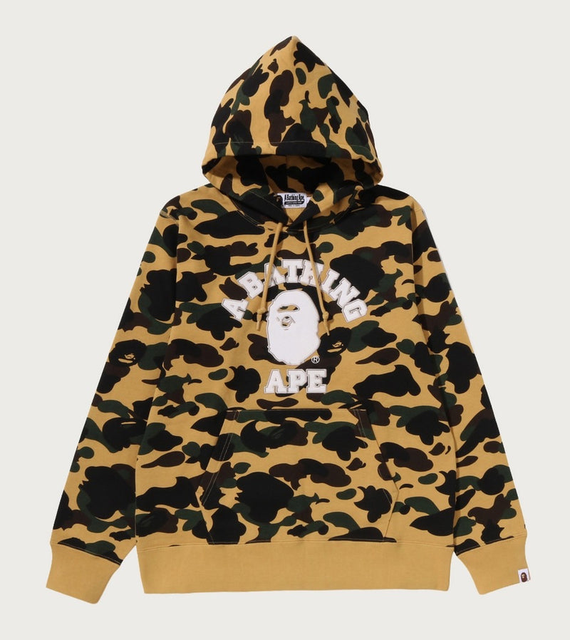 A BATHING APE 1ST CAMO COLLEGE PULLOVER HOODIE