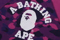 A BATHING APE Ladies' COLOR CAMO COLLEGE CREWNECK SWEATSHIRT