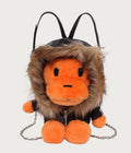 A BATHING APE Ladies' COLOR CAMO BABY MILO FUR PLUSH DOLL BACKPACK