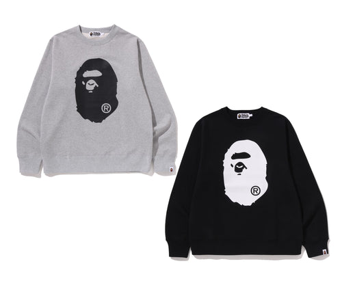 A BATHING APE BIG APE HEAD CREWNECK SWEAT SHIRT - happyjagabee store