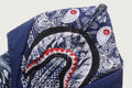 A BATHING APE PAISLEY PATTERN SHARK FULL ZIP HOODIE