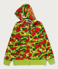 A BATHING APE STA CAMO SHARK FULL ZIP HOODIE