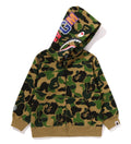 A BATHING APE BAPE KIDS ABC CAMO SHARK ZIP HOODIE