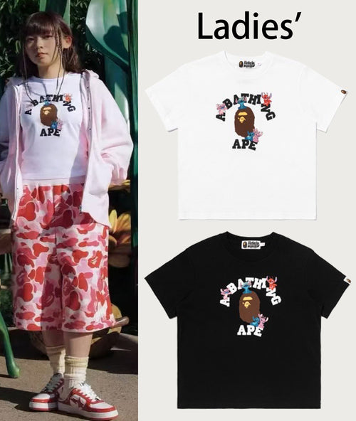 A BATHING APE BAPE x DISNEY STITCH AND FRIENDS COLLEGE MINI TEE