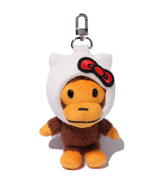 A BATHING APE BAPE x SANRIO CHARACTERS PLUSH DOLL KEYCHAIN HELLO KITTY - happyjagabee store