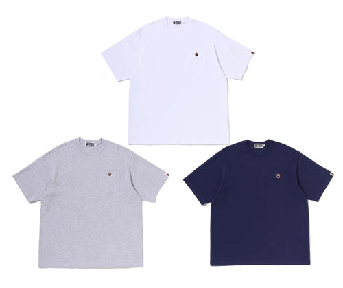 A BATHING APE ONE POINT RELAXED FIT POCKET TEE