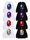 A BATHING APE COLOR CAMO BIG APE HEAD L/S TEE