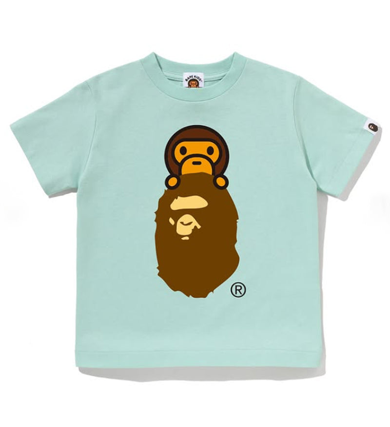 A BATHING APE BAPE KIDS MILO ON APE HEAD TEE