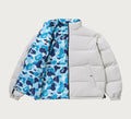 A BATHING APE ABC CAMO REVERSIBLE DOWN JACKET