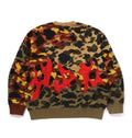 A BATHING APE 1ST CAMO UPCYCLED RELAXED FIT CREWNECK SWEAT SHIRT