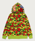A BATHING APE STA CAMO SHARK FULL ZIP HOODIE