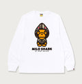 A BATHING APE COLOR CAMO MILO SHARK FZH LS TEE