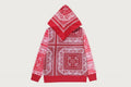 A BATHING APE PAISLEY PATTERN SHARK FULL ZIP HOODIE