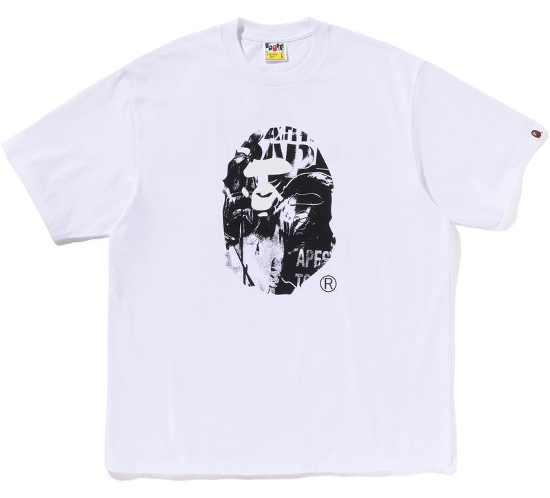 A BATHING APE PHOTO PRINT APE HEAD RELAXED FIT TEE