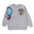 A BATHING APE BAPE KIDS BABY MILO ELEPH CREWNECK SWEATSHIRT