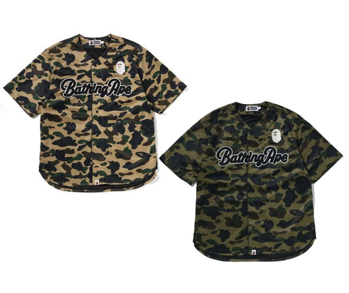 A BATHING APE 1ST CAMO OPEN COLLAR SS SHIRTS – happyjagabee store